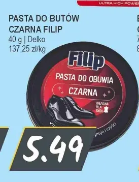 Pasta do butów czarna Filip promocja w Słoneczko