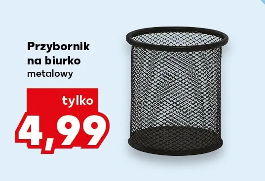 Przybornik na biurko metalowy okrągły promocja w Kaufland