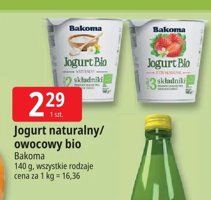 Jogurt naturalny bio Bakoma promocja w Leclerc