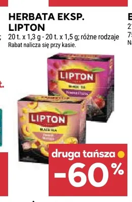 Herbata ekspresowa Lipton promocja w Stokrotka