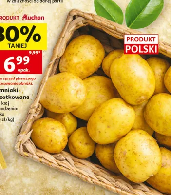 Ziemniaki szczotkowane polskie promocja w Auchan