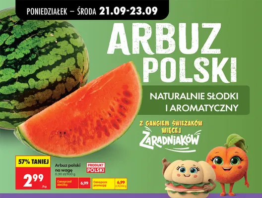 Arbuz polski promocja w Biedronka