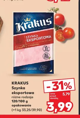 Szynka eksportowa Krakus promocja w Kaufland