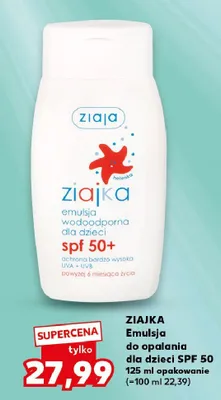 Emulsja wodoodporna dla dzieci SPF 50 promocja w Kaufland