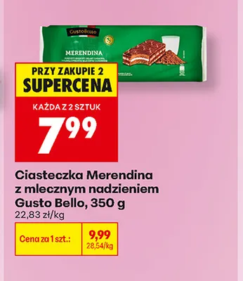 Ciasteczka Merendina z mlecznym nadzieniem Gusto Bello promocja w Biedronka