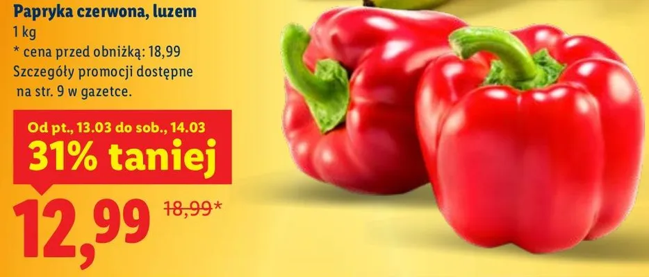 Papryka czerwona luzem Lidl promocja w Lidl