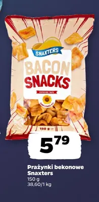 Prażynki bekonowe Snaxters promocja w Netto