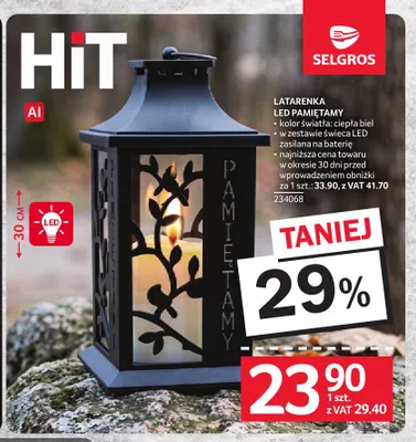 Latarenka LED Pamiętamy promocja w Selgros