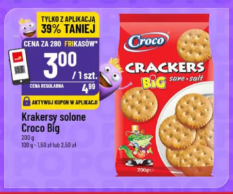 Krakersy solone Croco Big promocja w POLOmarket