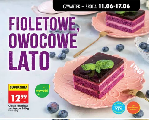 Ciasto jagodowe z nutą ube promocja w Biedronka