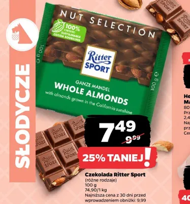 Czekolada Ritter Sport promocja w Netto