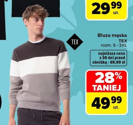 Bluza męska TEX promocja w Carrefour