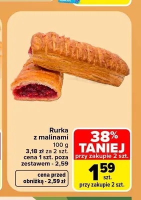 Rurka z malinami promocja w Carrefour