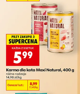 Karma dla kota Maxi Natural promocja w Biedronka