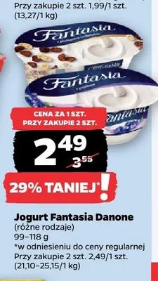 Jogurt Fantasia Danone promocja w Netto