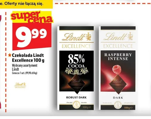 Czekolada Lindt Excellence Raspberry Intense Dark promocja w TOPAZ