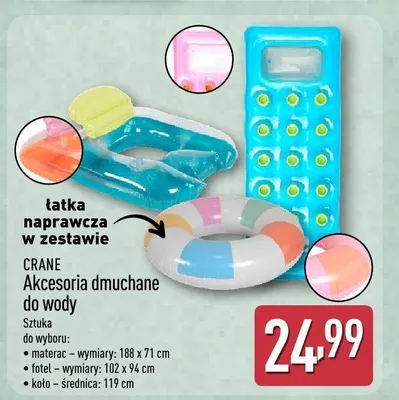 Akcesoria dmuchane do wody CRANE promocja w Aldi