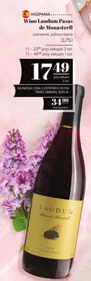 Wino Pasas de Monastrell czerwone, półwytrawne promocja w POLOmarket