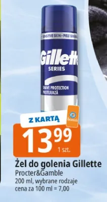 Żel do golenia Gillette Series Procter&Gamble 200ml wybrane rodzaje promocja w Leclerc