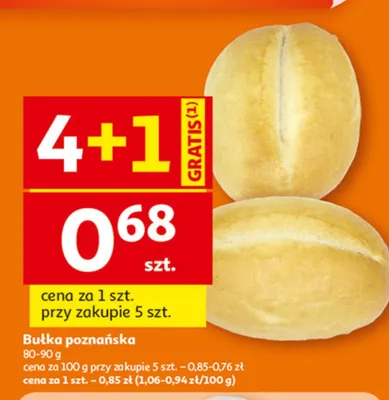 Bułka poznańska 80-90 g promocja w Auchan