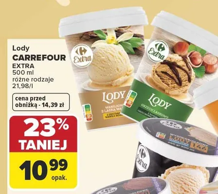 Lody Extra promocja w Carrefour
