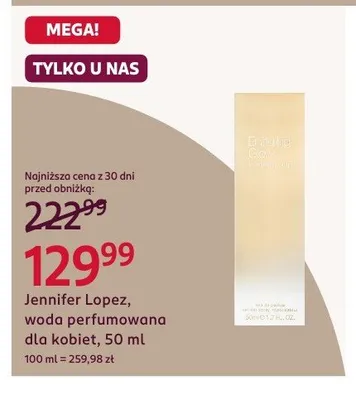 Woda perfumowana dla kobiet Jennifer Lopez Enduring Glow promocja w Rossmann
