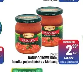 Fasolka po bretońsku z kiełbasą Stoczek promocja w Tomi Markt