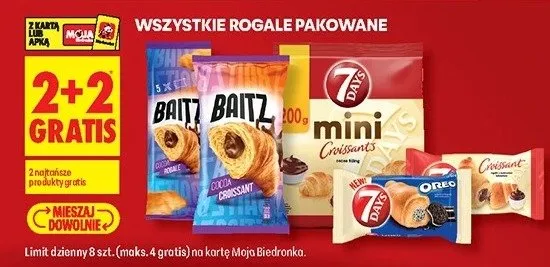 Rogale pakowane promocja w Biedronka