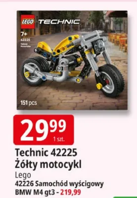 Technic 42225 Żółty motocykl promocja w Leclerc