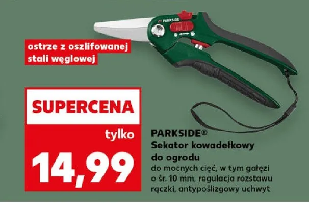 Sekator kowadełkowy do ogrodu promocja w Kaufland