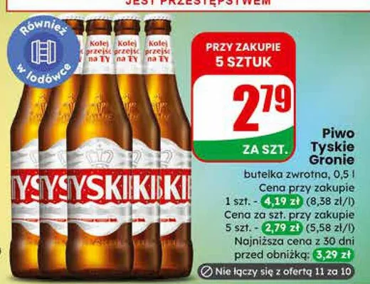 Piwo Tyskie Gronie promocja w Dino