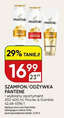 Szampon/odżywka Pantene wybrany asortyment promocja w Chata Polska