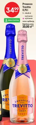 Prosecco Trevitto Rose Brut wytrawne promocja w Żabka