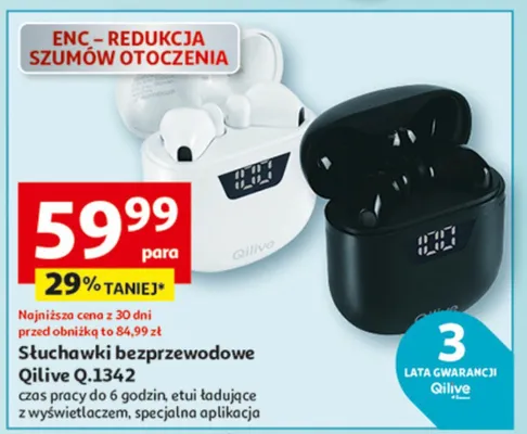 Słuchawki bezprzewodowe ENC - redukcja szumów otoczenia promocja w Auchan