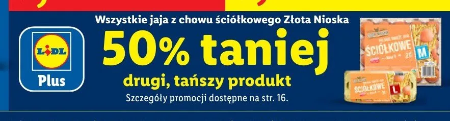 Jaja z chowu ściółkowego Złota Nioska klasa M promocja w Lidl
