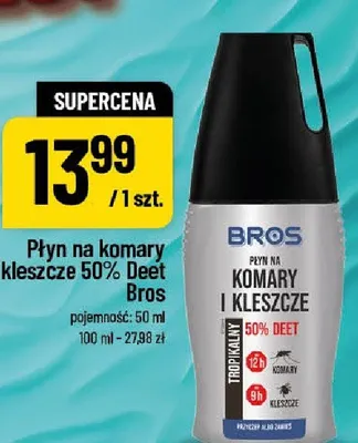Płyn na komary i kleszcze 50% Deet Bros promocja w POLOmarket