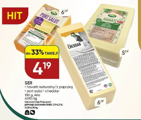 Ser cheddar Arla promocja w Chata Polska