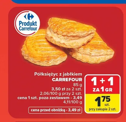 Półksiężyc z jabłkiem Carrefour promocja w Carrefour