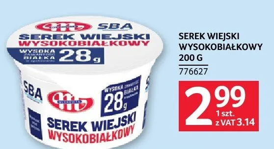 Serek wiejski wysokobiałkowy promocja w Selgros