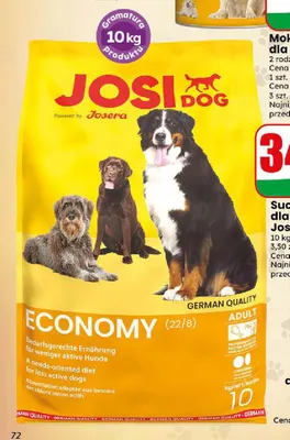 Sucha karma dla psa z drobiem JosiDog Economy promocja w Dino