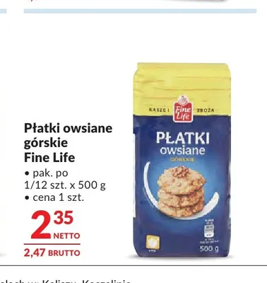 Płatki owsiane górskie Plony natury promocja w Makro