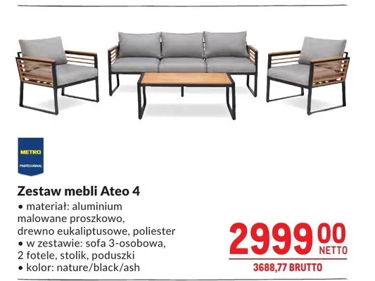 Zestaw mebli METRO PROFESSIONAL Ateo 4 promocja w Makro