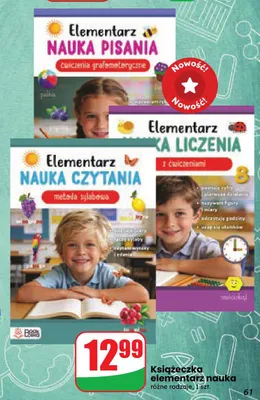 Książeczka Elementarz Nauka liczenia z ćwiczeniami promocja w Dino