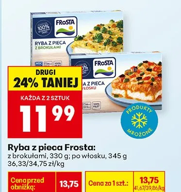 Ryba z pieca z brokułami promocja w Biedronka