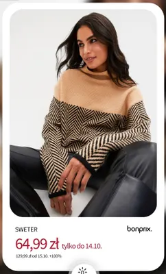 Sweter Bonprix promocja w bonprix