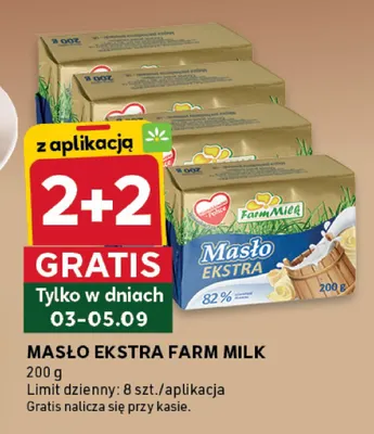 Masło ekstra Farm Milk promocja w Stokrotka