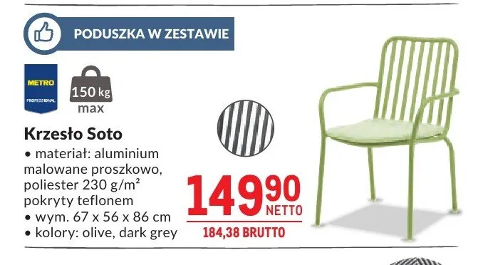 Krzesło Soto promocja w Makro