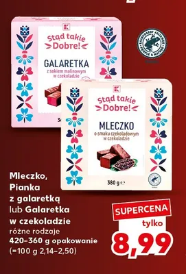 Mleczko o smaku czekoladowym w czekoladzie K-Stąd Takie Dobre promocja w Kaufland