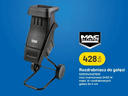 Rozdrabniacz do gałęzi Mac Allister promocja w Castorama