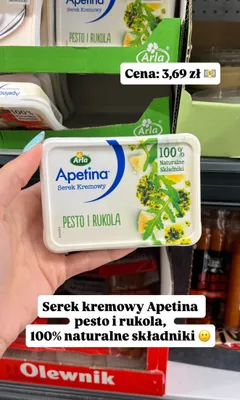 Serek kremowy Apetina pesto i rukola promocja w Biedronka